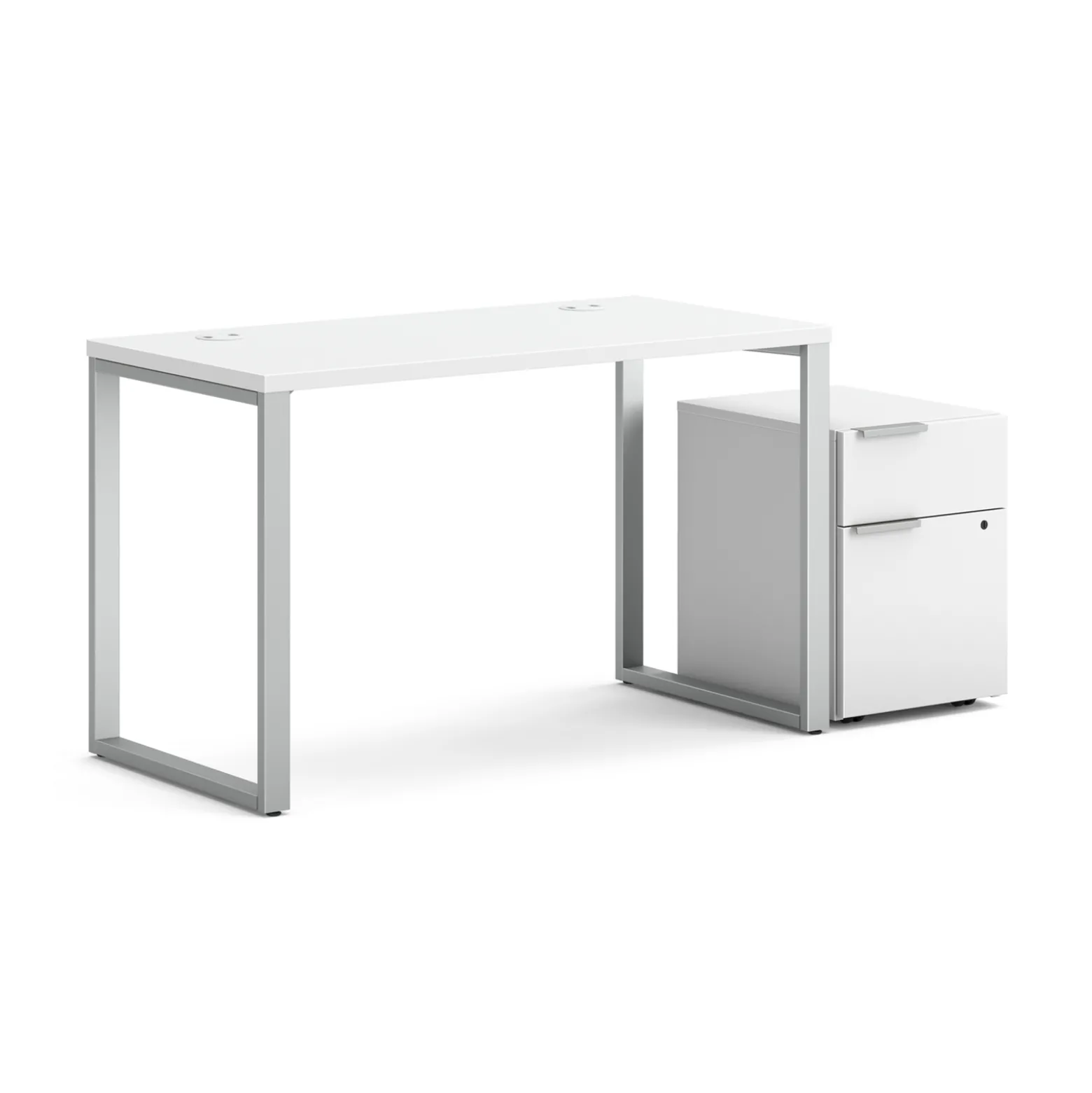 Voi O-Leg Writing Desk w/ Pedestal - 48"W x 24"D