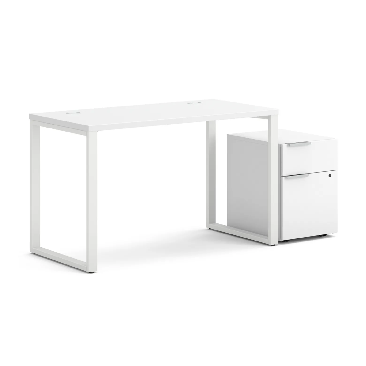 Voi O-Leg Writing Desk w/ Pedestal - 48"W x 24"D