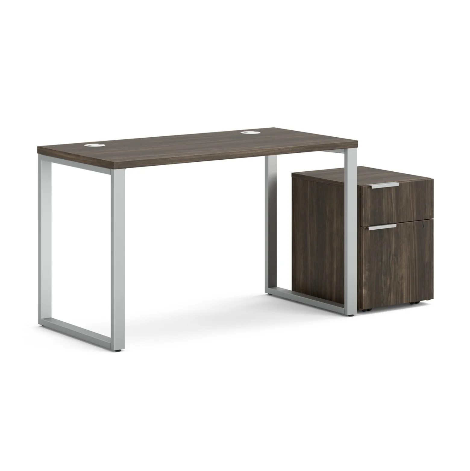 Voi O-Leg Writing Desk w/ Pedestal - 48"W x 24"D