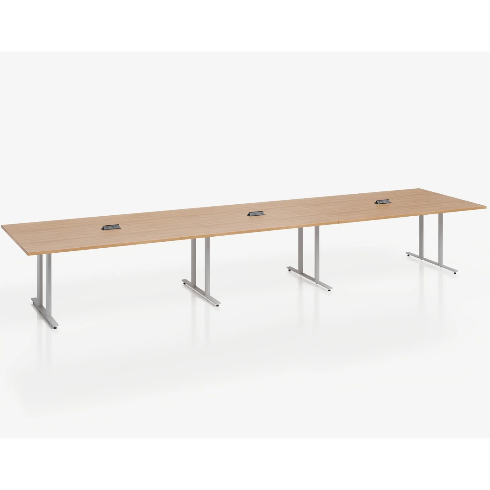 Voyage Conference Table with Three Power Modules - 192"Wx48"D