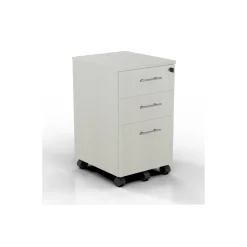 15.5"W 3 Drawer Contemporary Mobile Pedestal