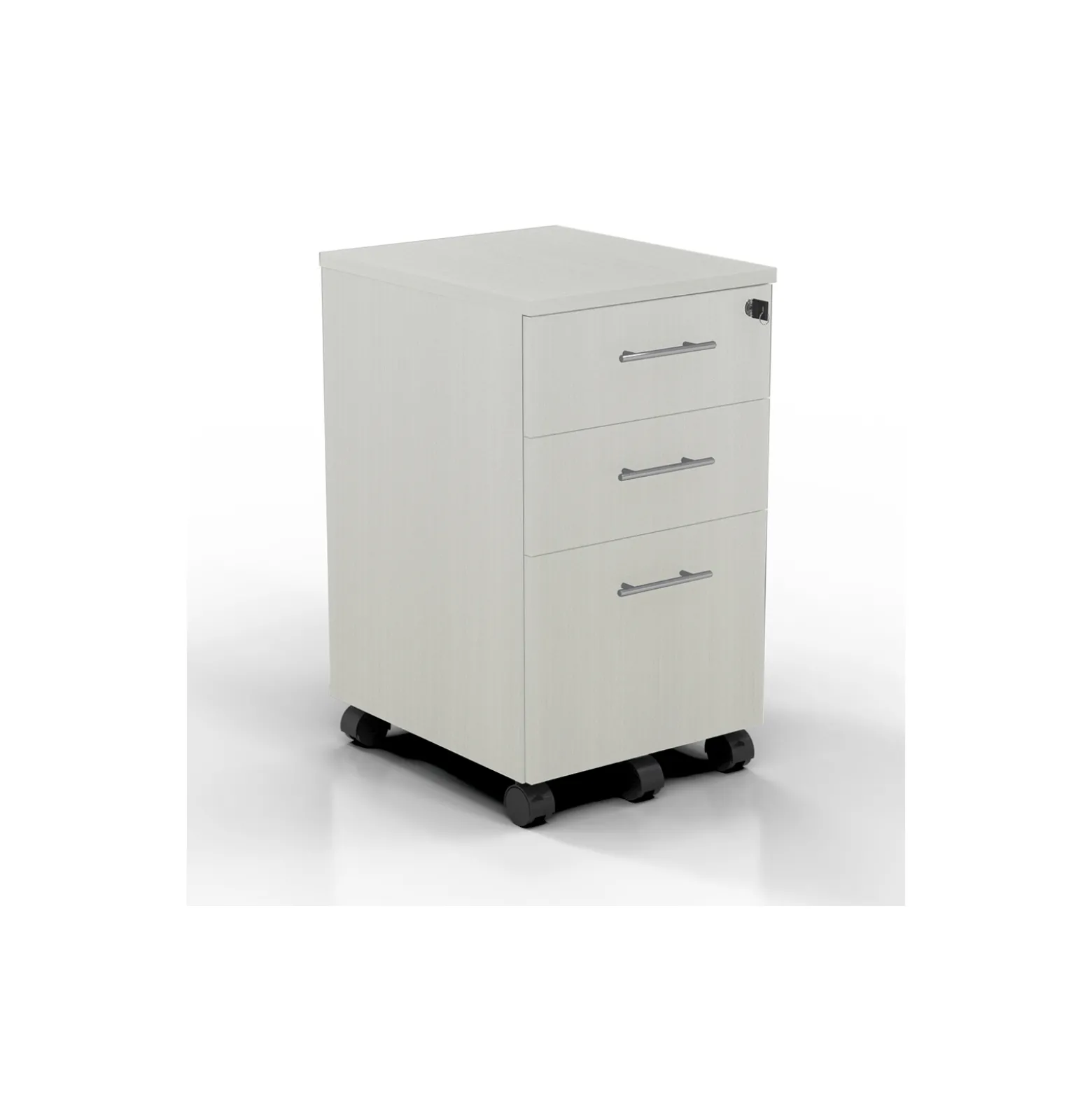 15.5"W 3 Drawer Contemporary Mobile Pedestal
