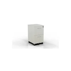 15.5"W 2 Drawer Contemporary Mobile Pedestal