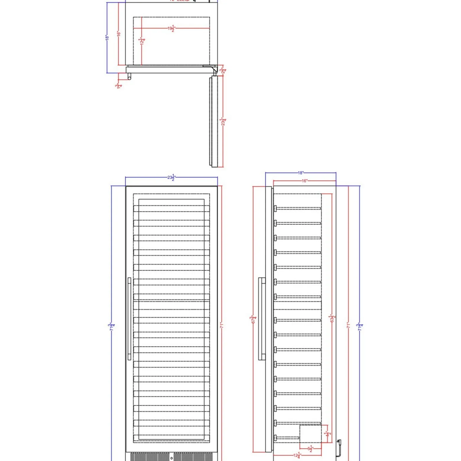 24"W Dual Zone Wine Cellar