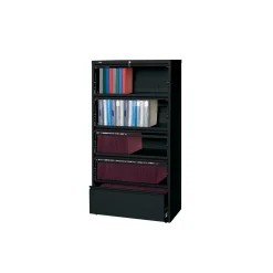 42"W Five Drawer Roll Out Binder Lateral File
