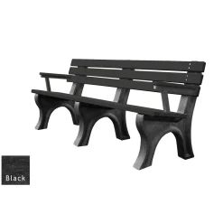 6'W Outdoor Bench with Backrest and Arms