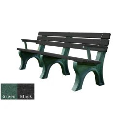 6'W Outdoor Bench with Backrest and Arms
