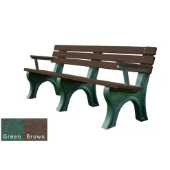 6'W Outdoor Bench with Backrest and Arms