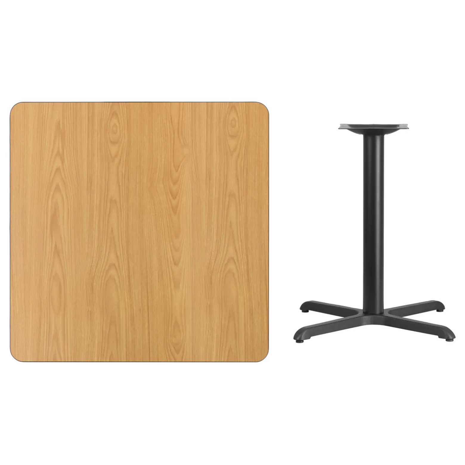 36"W Square X-Base Breakroom Table