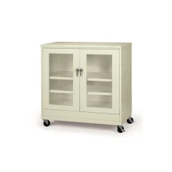 36"W x 18"D x 79"H Mobile See-Thru Storage Cabinet