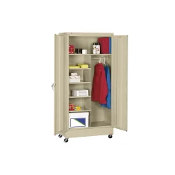 48"W x 24"D x 85"H Mobile Wardrobe Storage Cabinet