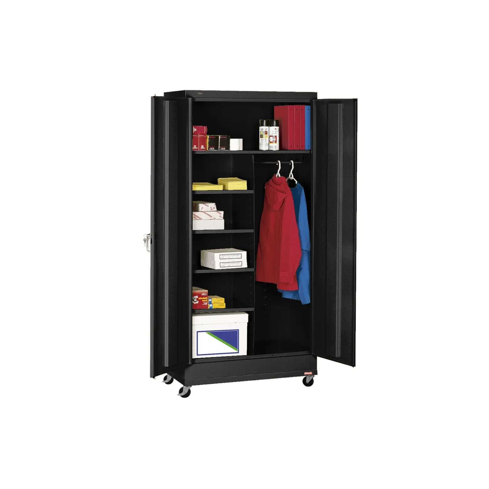 48"W x 24"D x 85"H Mobile Wardrobe Storage Cabinet