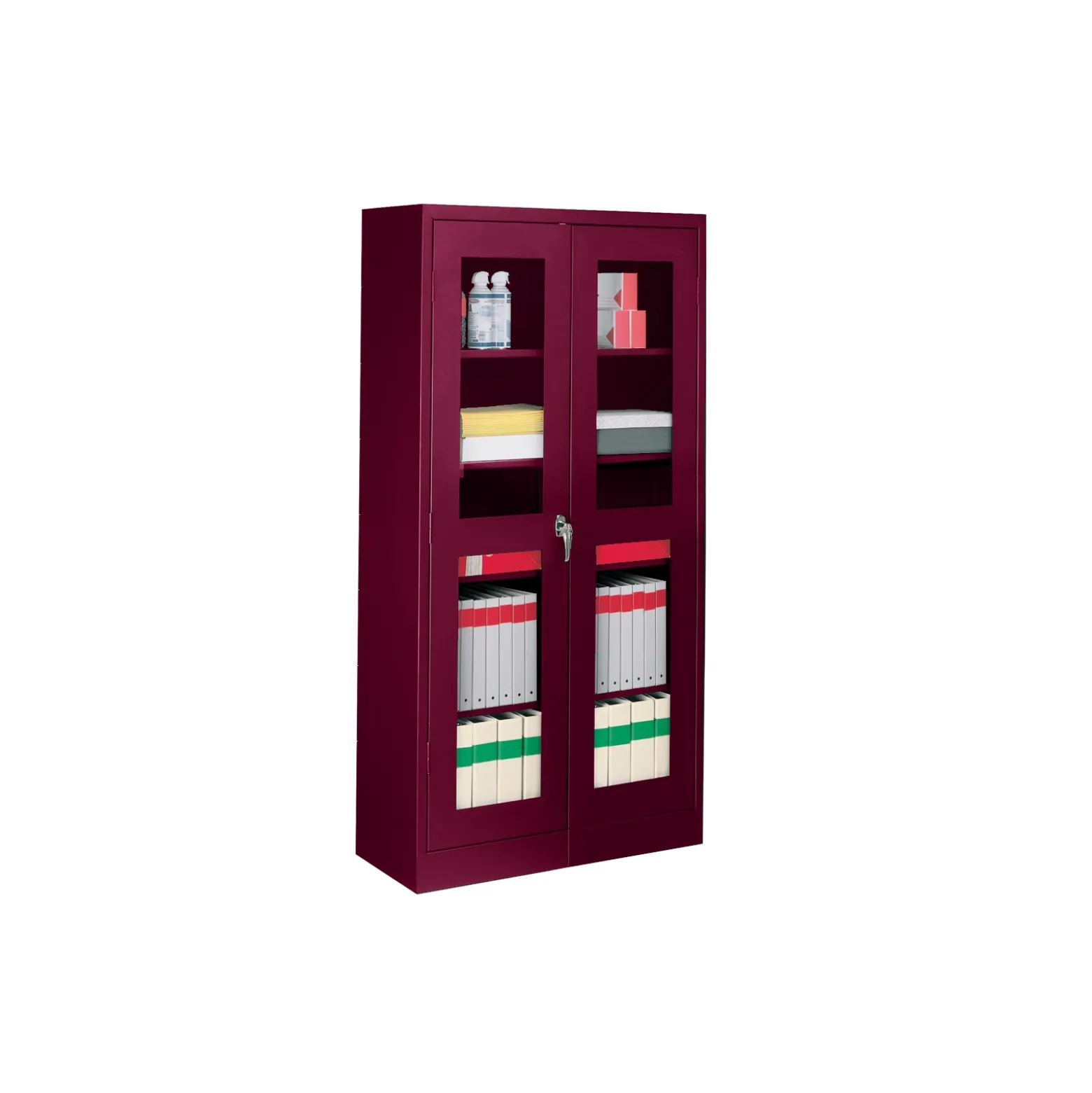 36"W x 18"D x 72"H Storage Cabinet with See-Thru Doors