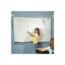 5'W x 3'H Aluminum Trim Porcelain White Board
