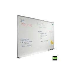 4'W x 3'H Aluminum Trim Porcelain White Board