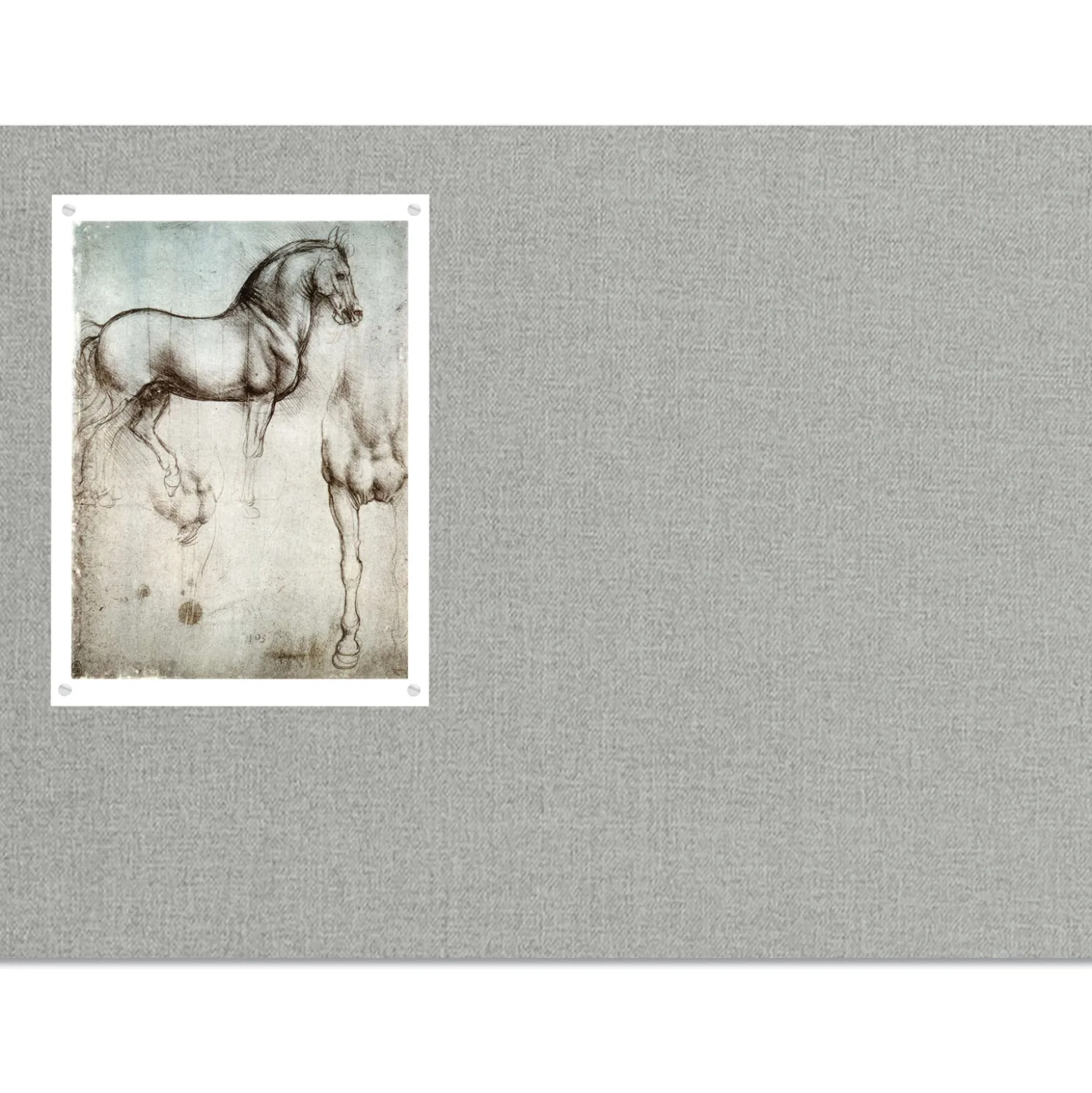 36"W x 24"H Fabric Wrapped Tack Board