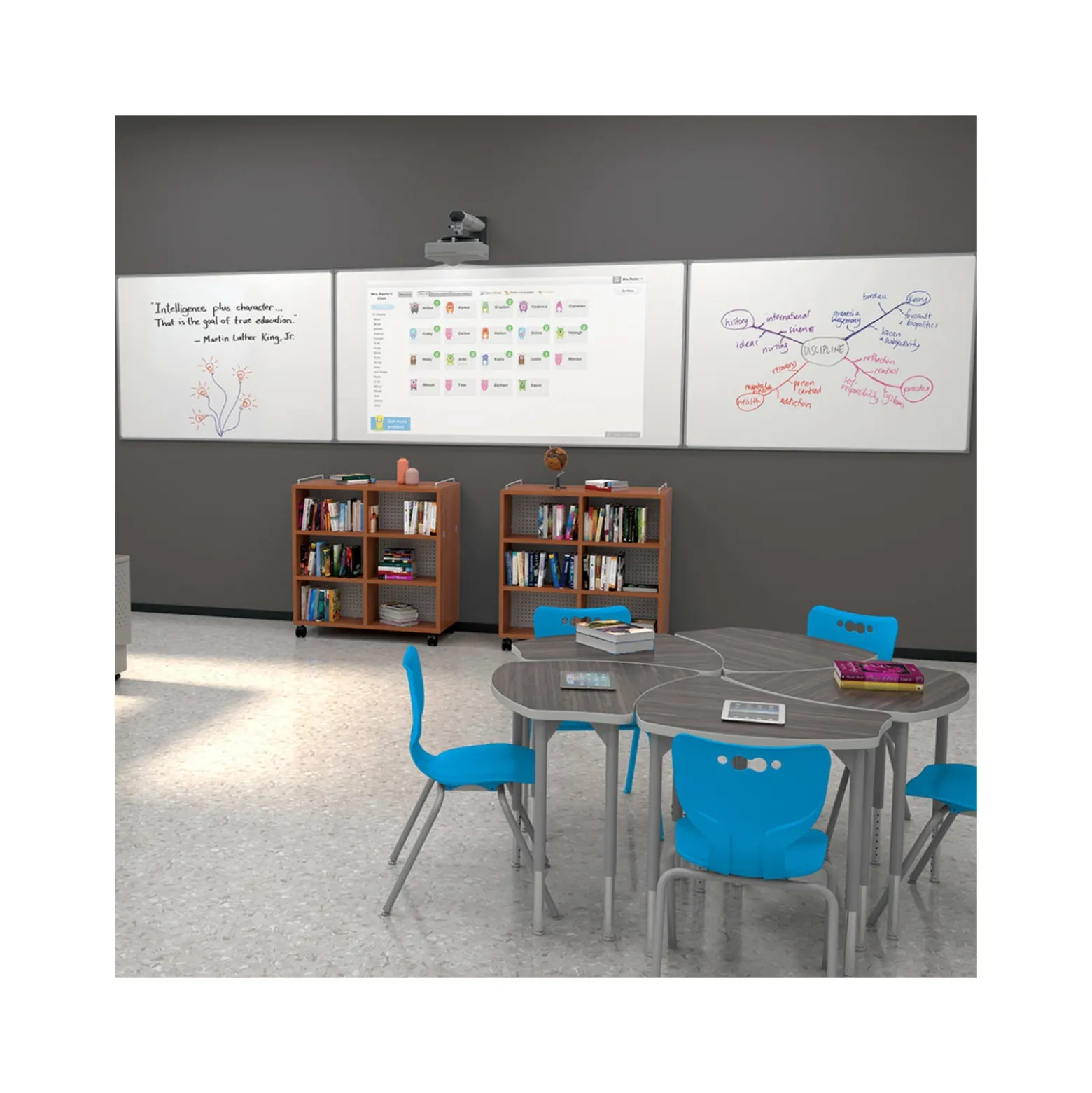 4'W x 6'H Interactive Projector Board