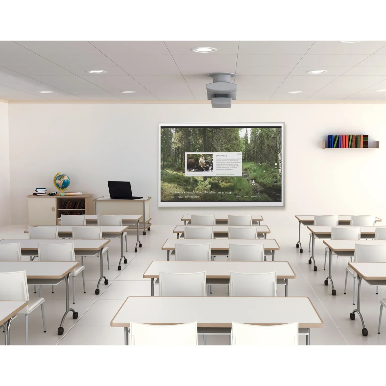 4'W x 6'H Interactive Projector Board