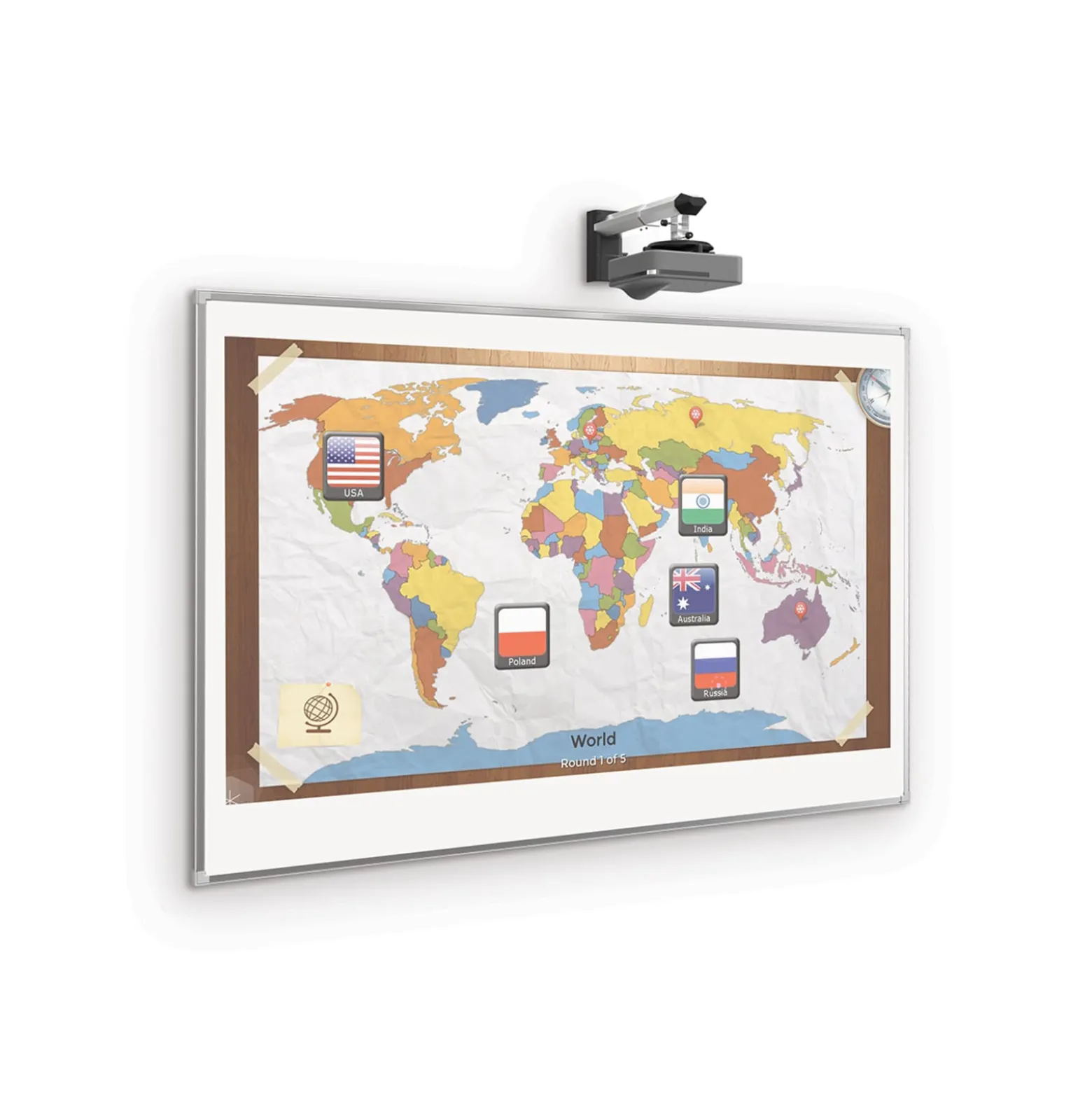 4'W x 6'H Interactive Projector Board