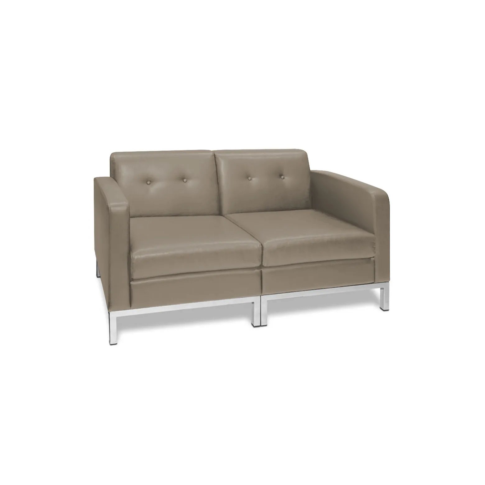 Wall Street Faux Leather Loveseat