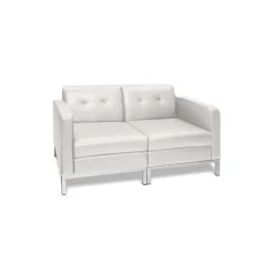 Wall Street Faux Leather Loveseat