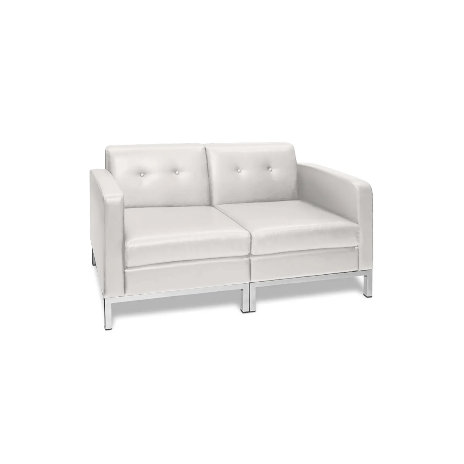 Wall Street Faux Leather Loveseat