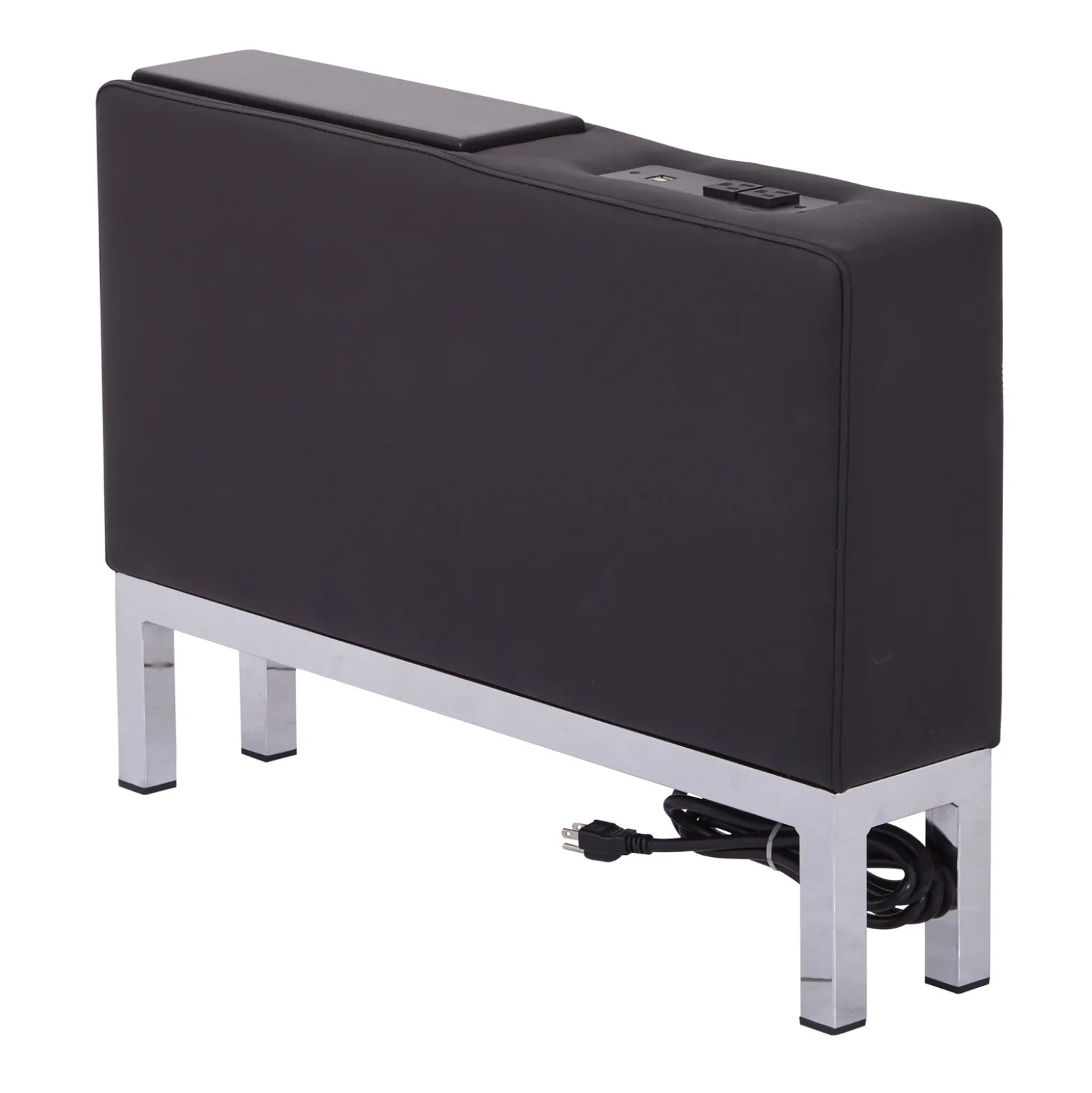 Wall Street Faux Leather Charging Center Console