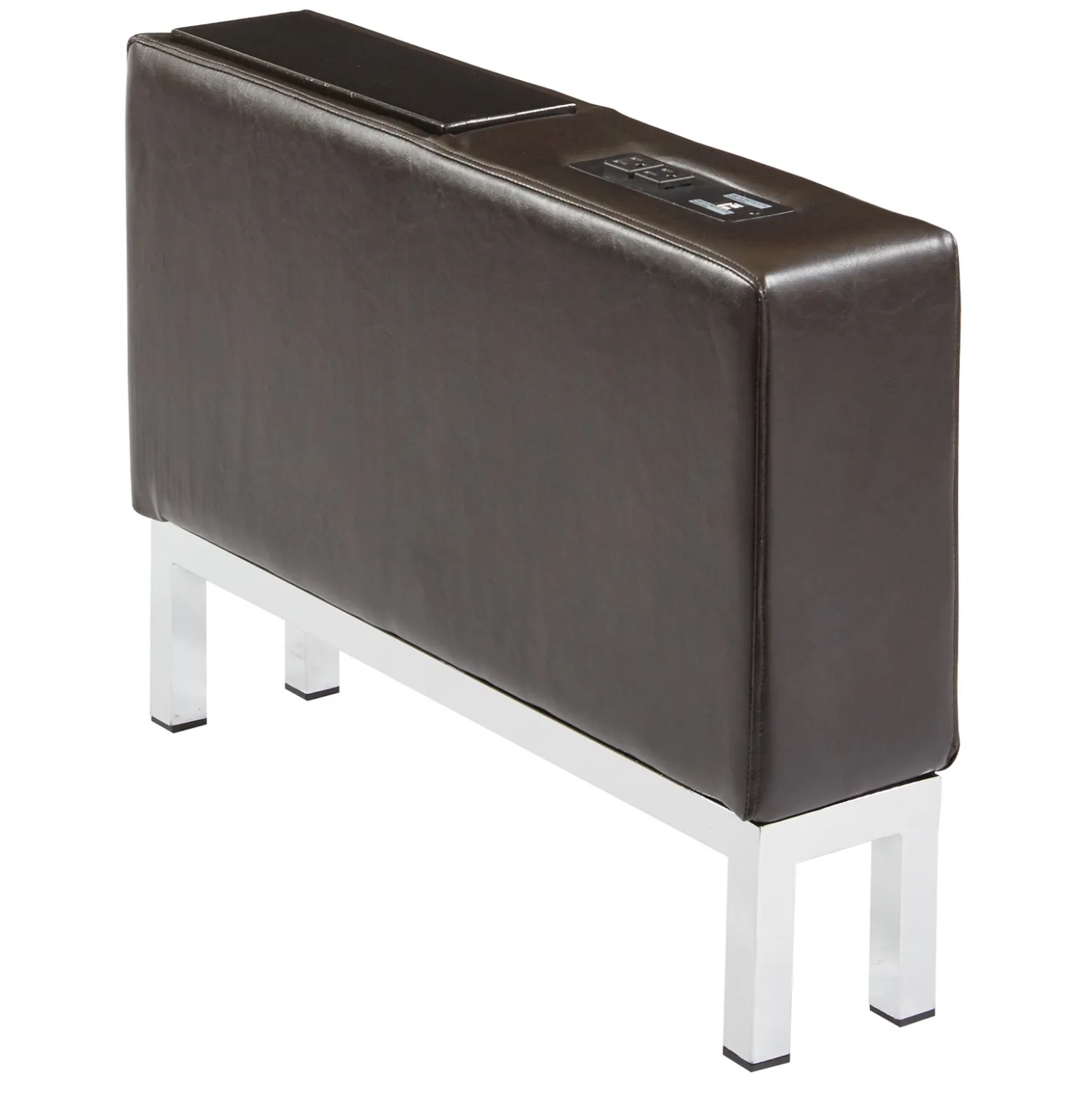 Wall Street Faux Leather Charging Center Console