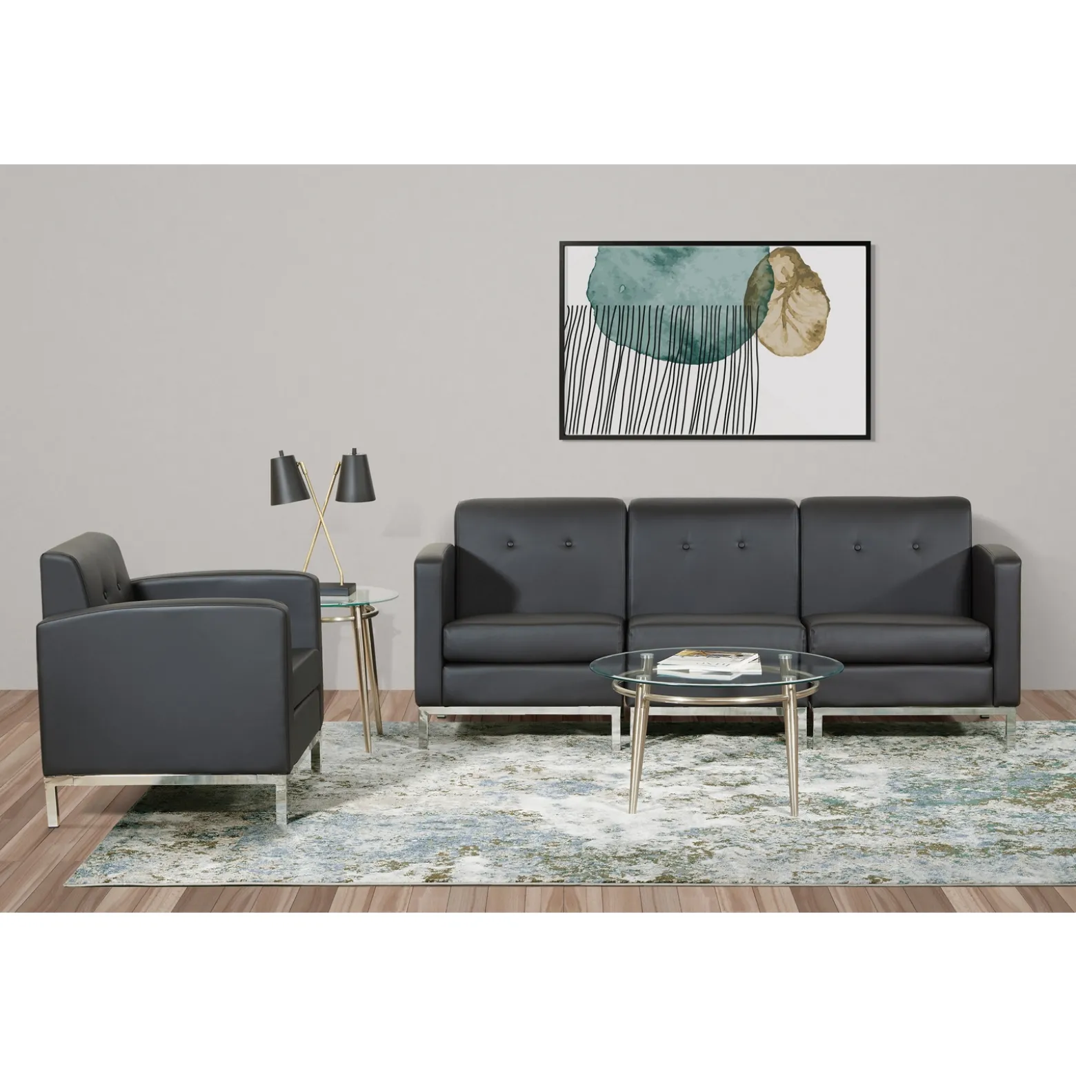 Wall Street Faux Leather Guest Chair