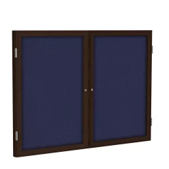 Walnut Frame Fabric Tackboard 48"wx36"h