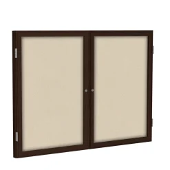 Walnut Frame Fabric Tackboard 48"wx36"h