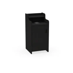 Waste Receptacle with Left Hand Door and Fixed Shelf - Laminate