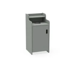 Waste Receptacle with Left Hand Door and Fixed Shelf - Laminate