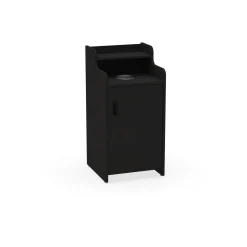 Waste Receptacle with Right Hand Door and Fixed Shelf - Laminate