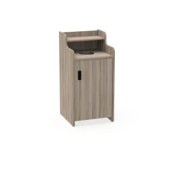 Waste Receptacle with Right Hand Door and Fixed Shelf - Laminate
