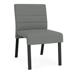 Waterfall Armless Guest Chair in Standard Fabric, 4-Leg Base