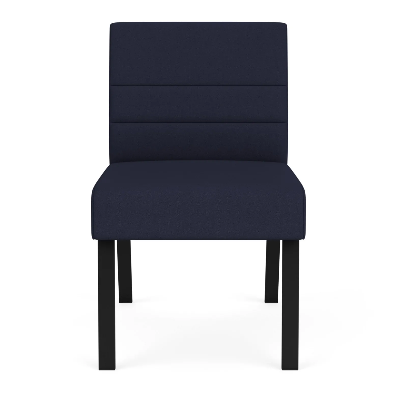 Waterfall Armless Guest Chair in Standard Fabric, 4-Leg Base