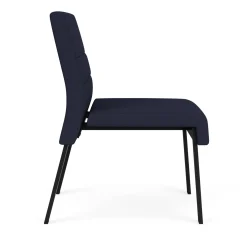 Waterfall Armless Guest Chair in Standard Fabric, 4-Leg Base