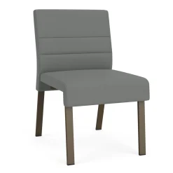 Waterfall Armless Guest Chair in Standard Fabric, 4-Leg Base