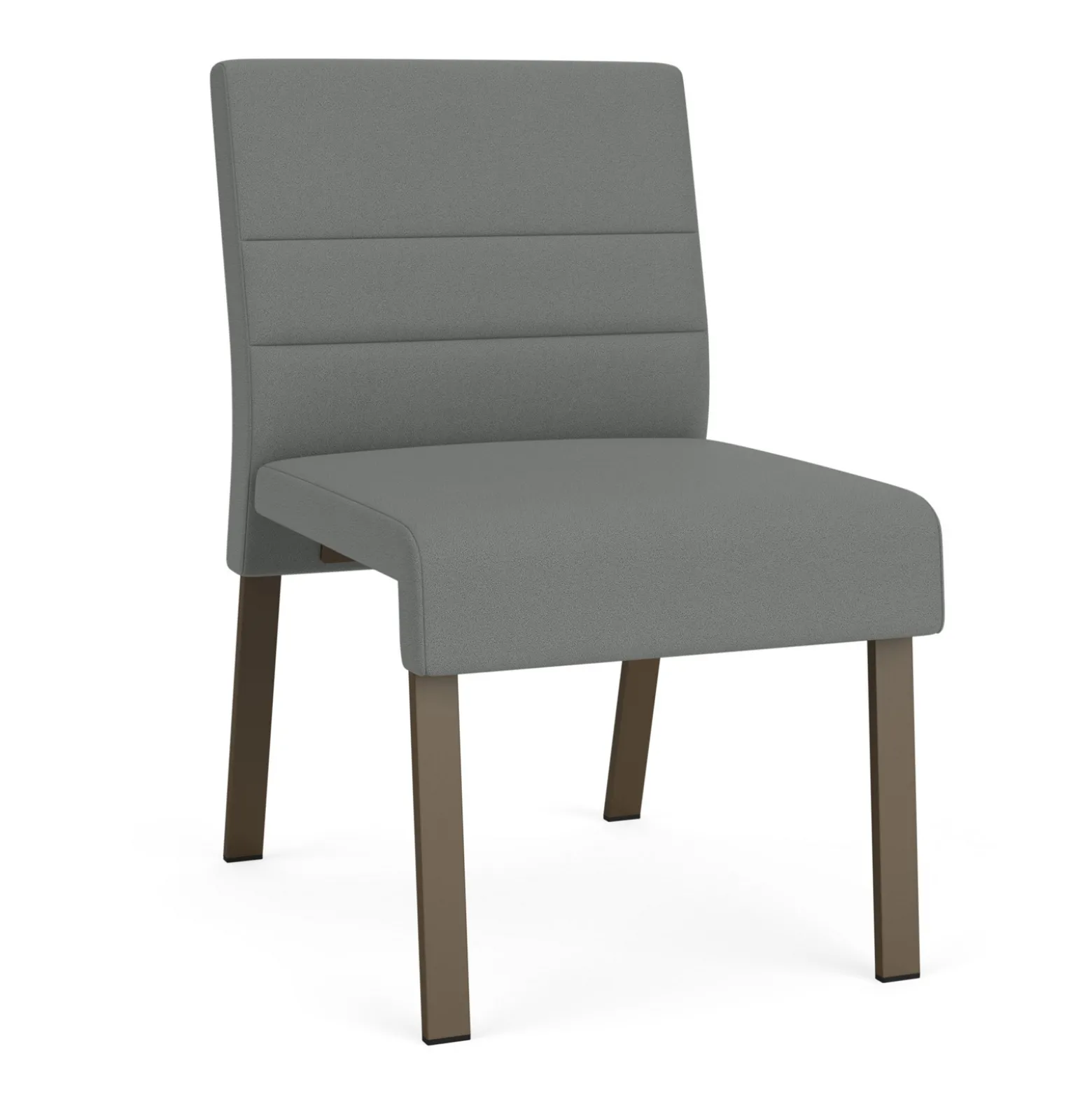 Waterfall Armless Guest Chair in Standard Fabric, 4-Leg Base