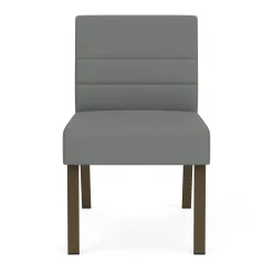 Waterfall Armless Guest Chair in Standard Fabric, 4-Leg Base