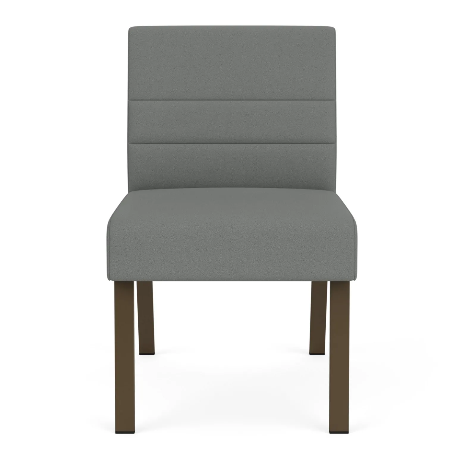 Waterfall Armless Guest Chair in Standard Fabric, 4-Leg Base