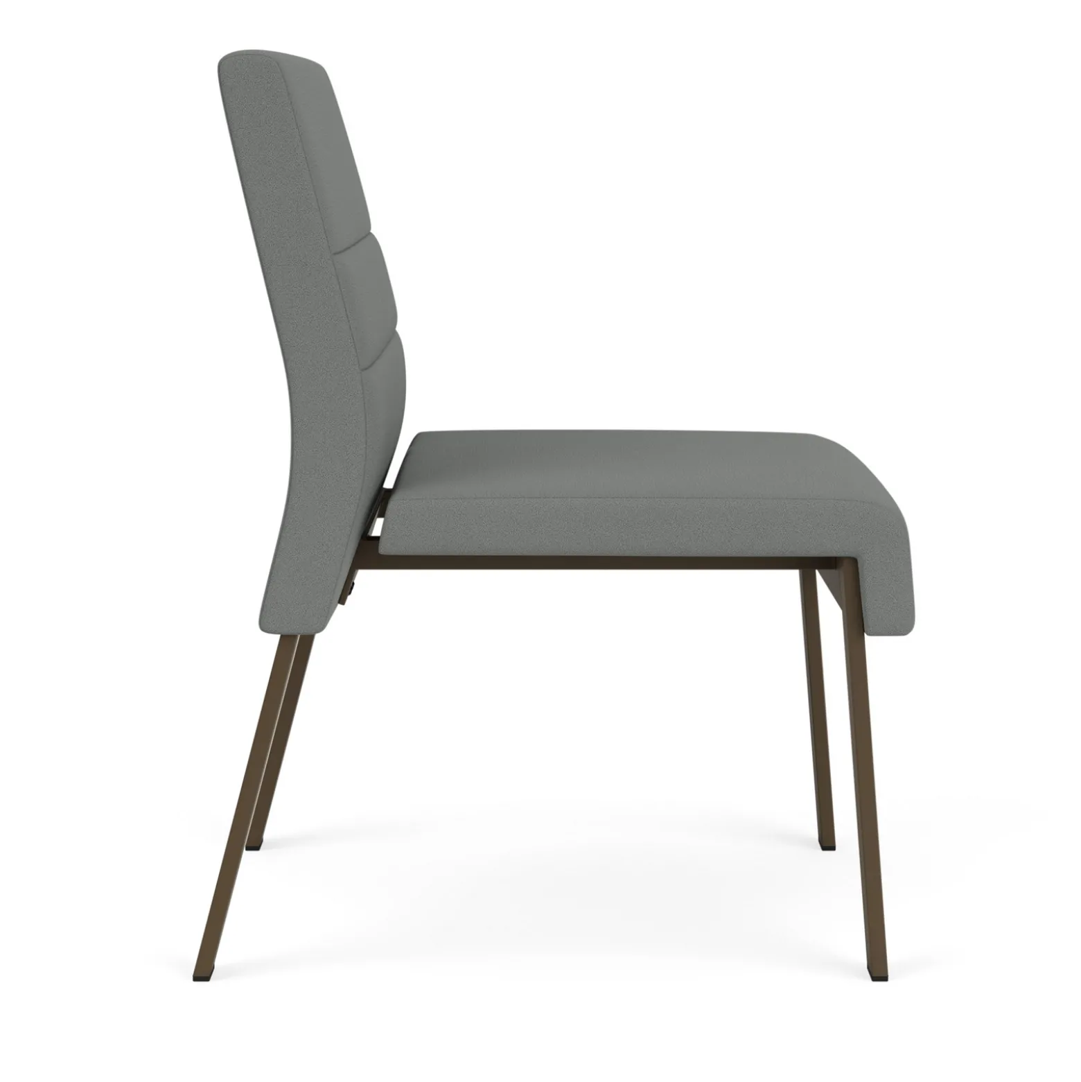 Waterfall Armless Guest Chair in Standard Fabric, 4-Leg Base
