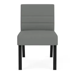 Waterfall Armless Guest Chair in Standard Fabric, 4-Leg Base