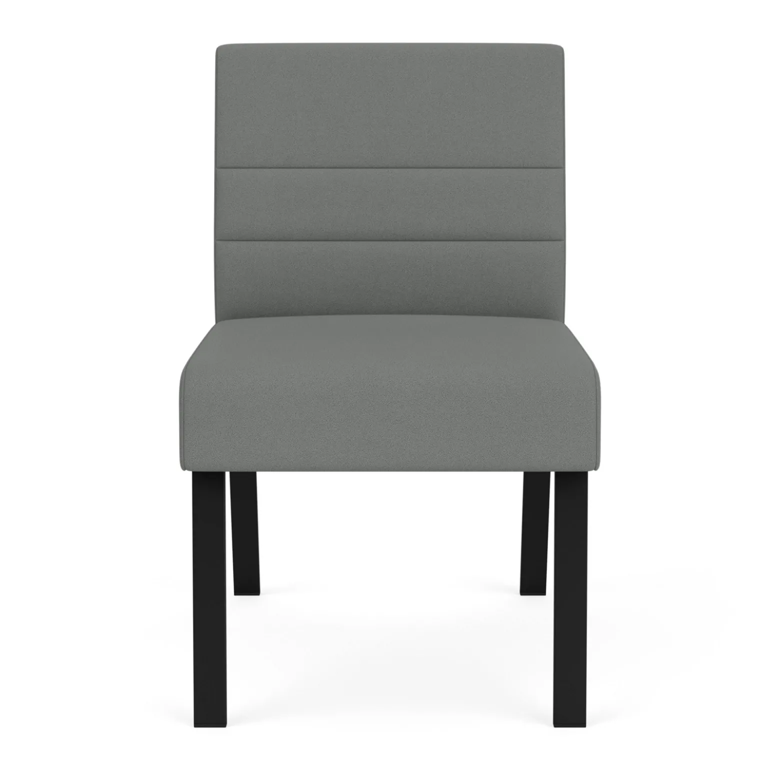 Waterfall Armless Guest Chair in Standard Fabric, 4-Leg Base