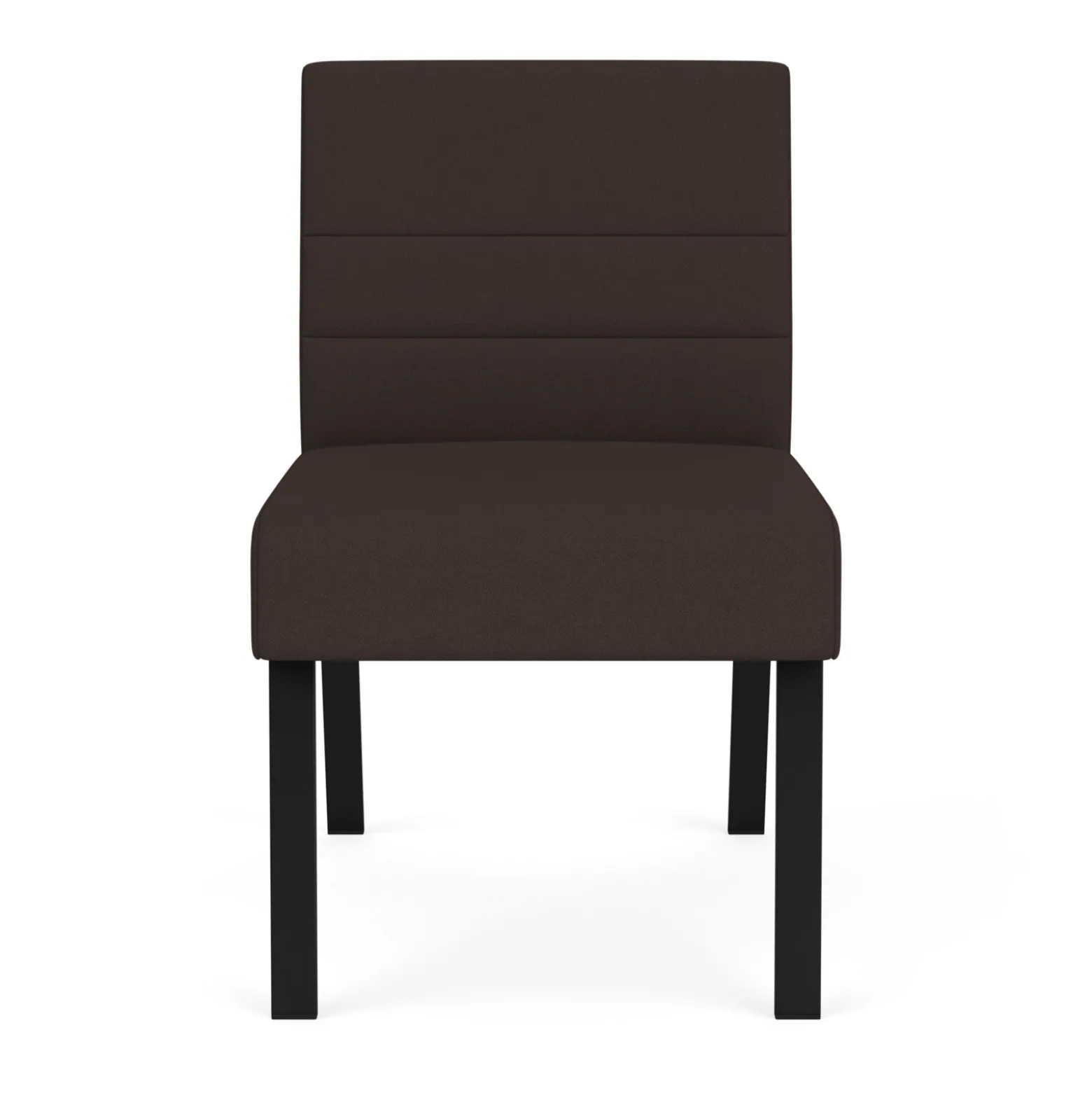 Waterfall Armless Guest Chair in Standard Fabric, 4-Leg Base