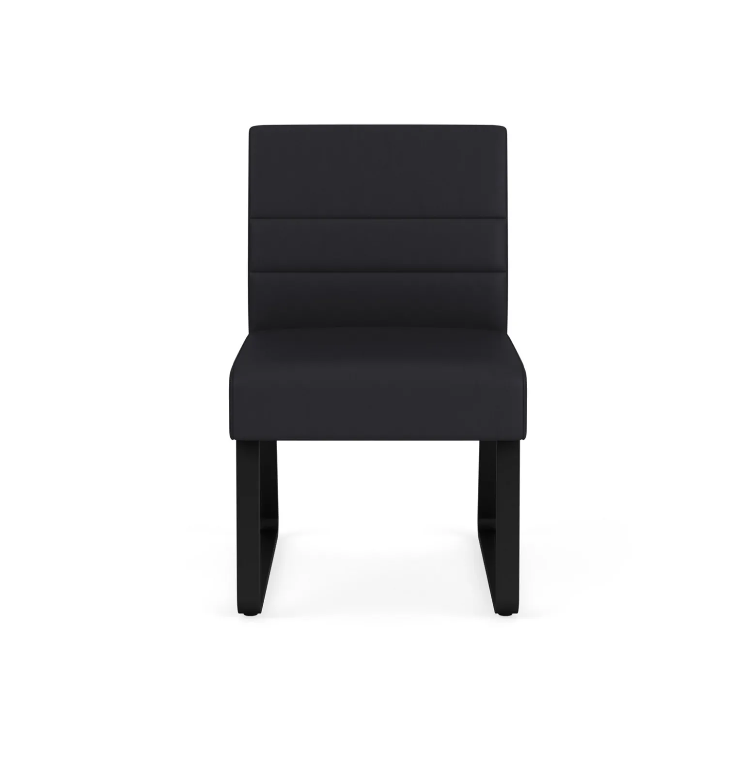 Waterfall Armless Guest Chair in Designer Upholstery, Sled Base