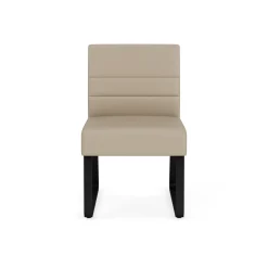 Waterfall Armless Guest Chair in Designer Upholstery, Sled Base