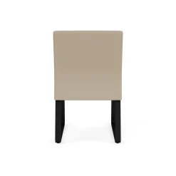 Waterfall Armless Guest Chair in Designer Upholstery, Sled Base