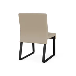 Waterfall Armless Guest Chair in Designer Upholstery, Sled Base